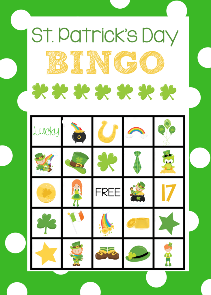 St Patrick s Day Bingo Game Crazy Little Projects