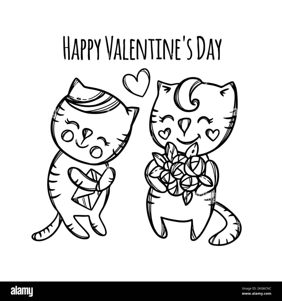 Valentine Clip Art Black And White Stock Photos Images Alamy