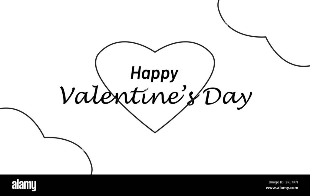 Valentines Day Vectors Black And White Stock Photos Images Alamy