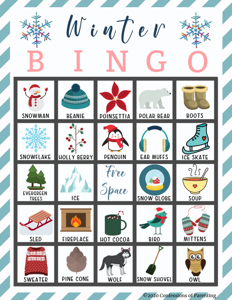 Free Printable Winter Bingo Printable