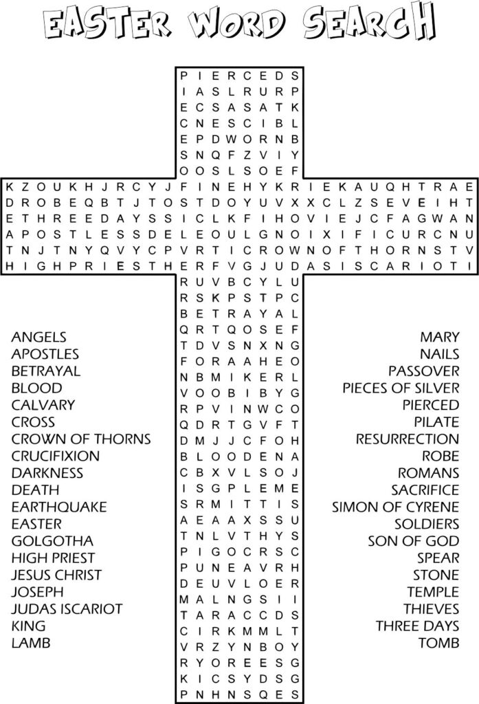 Word Search Sunday School 10 Free PDF Printables Printablee